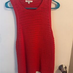 Madewell Bright Red Knit Top